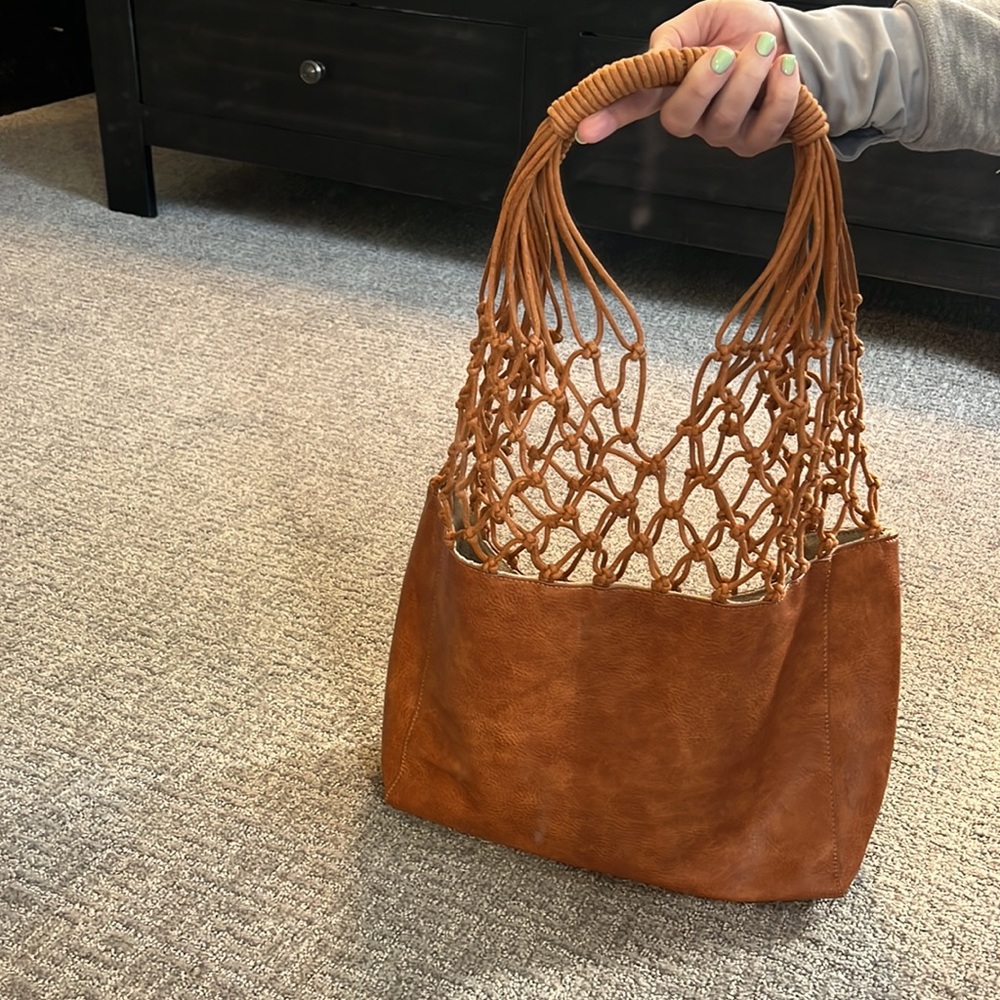 JEN & CO Sable Nautical Knot Net HOBO Bag Set